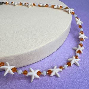 گردنبند نارنجی ستاره‌ای